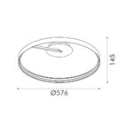 ROLLIE-ΦΩΤΙΣΤΙΚΟ ΟΡΟΦΗΣ ΧΡΥΣΟ ΑΛΟΥΜΙΝΙΟΥ LED SMD 42W CCT 2100LM IP20 Φ576X145MM ACA – CNC42GCCT