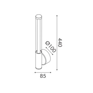 CANDELERA-ΦΩΤΙΣΤΙΚΟ ΕΠΙΤΟΙΧΟ ΑΜΜΩΔΕΣ ΛΕΥΚΟ ΑΛΟΥΜΙΝΙΟΥ LED SMD 7W CCT 490LM IP20 100X85X440MM ACA – CNDW7WCCT