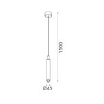 MYSTIQUE-ΦΩΤΙΣΤΙΚΟ ΚΡΕΜΑΣΤΟ ΚΑΦΕ ΑΛΟΥΜΙΝΙΟΥ LED SMD 11W CCT 660LΜ IP20 45X45X1500MM ACA – CNP11CACCT