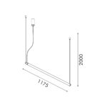MYSTIQUE-ΦΩΤΙΣΤΙΚΟ ΚΡΕΜΑΣΤΟ ΧΡΥΣΟ ΑΛΟΥΜΙΝΙΟΥ LED SMD 42W CCT 2520LM IP20 1175X45X2000MM ACA – CNP42GBCCT
