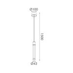 CANDELERA-ΦΩΤΙΣΤΙΚΟ ΚΡΕΜΑΣΤΟ ΧΡΥΣΟ  ΑΛΟΥΜΙΝΙΟΥ LED SMD 7W CCT 490LΜ IP20 85X1500MM ACA – CNP7GCCT
