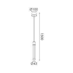 CANDELERA-ΦΩΤΙΣΤΙΚΟ ΚΡΕΜΑΣΤΟ ΧΡΥΣΟ  ΑΛΟΥΜΙΝΙΟΥ LED SMD 7W CCT 490LΜ IP20 85X1500MM ACA – CNP7GCCT