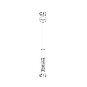 OASIS-ΦΩΤΙΣΤΙΚΟ ΚΡΕΜΑΣΤΟ ΑΜΜΩΔΕΣ ΛΕΥΚΟ ΑΛΟΥΜΙΝΙΟΥ LED COB 7W CCT 350LM IP20 50X50X1500MM ACA – CNP7PWCCT