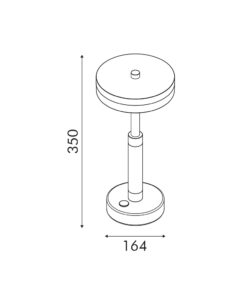 ASIAN-ΦΩΤΙΣΤΙΚΟ ΕΠΙΤΡΑΠΕΖΙΟ ΑΜΜΩΔΕΣ ΜΑΥΡΟ ΑΛΟΥΜΙΝΙΟΥ LED SMD 11W DIMMABLE 2700K 715LM IP20 164X350MM ACA – CNT11WGDIM