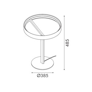 ROLLIE-ΦΩΤΙΣΤΙΚΟ ΕΠΙΤΡΑΠΕΖΙΟ ΧΡΥΣΟ ΑΛΟΥΜΙΝΙΟΥ LED SMD 29W DIMMABLE 2700K 1450LM IP20 385X485MM ACA – CNT29GDIM