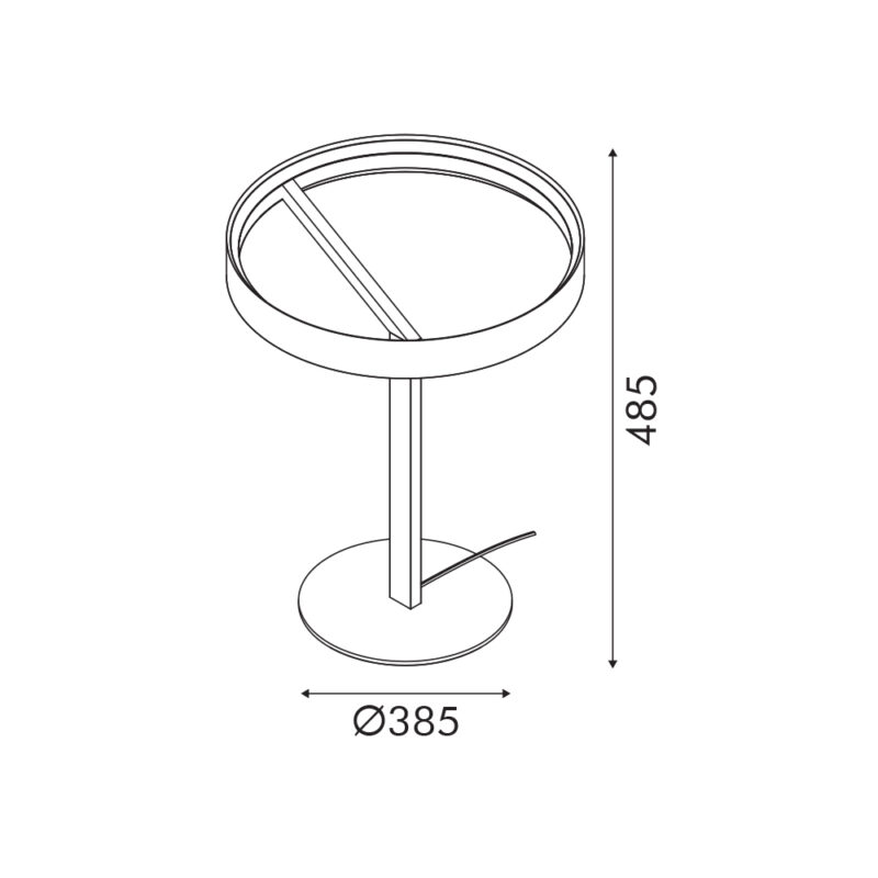 ROLLIE-ΦΩΤΙΣΤΙΚΟ ΕΠΙΤΡΑΠΕΖΙΟ ΑΜΜΩΔΕΣ ΛΕΥΚΟ ΑΛΟΥΜΙΝΙΟΥ LED SMD 29W DIMMABLE 2700K 1450LM IP20 385X485 ACA – CNT29WDIM