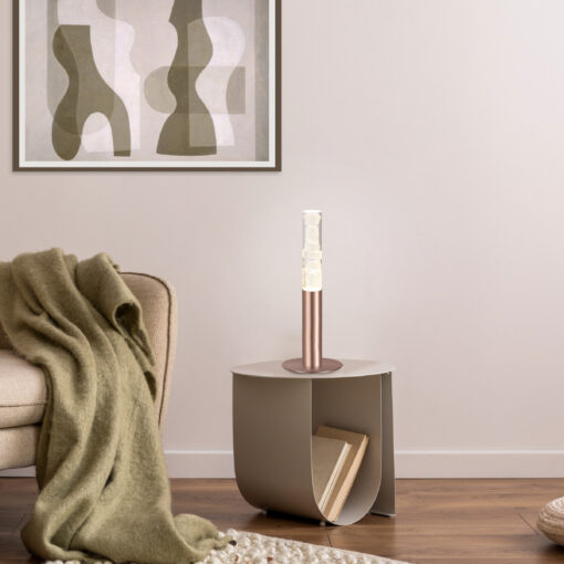 OASIS-ΦΩΤΙΣΤΙΚΟ ΕΠΙΤΡΑΠΕΖΙΟ ΧΑΛΚΙΝΟ ΑΛΟΥΜΙΝΙΟY LED COB 7W DIMMABLE 2700K 350LM IP20 150X150X380MM ACA – CNT7PBRDIM