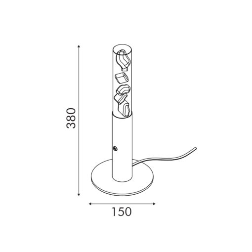 OASIS-ΦΩΤΙΣΤΙΚΟ ΕΠΙΤΡΑΠΕΖΙΟ ΟΡΕΙΧΑΛΚΙΝΟ ΑΛΟΥΜΙΝΙΟΥ LED COB 7W DIM 2700K 350LM IP20 150X150X380MM ACA – CNT7PGDIM