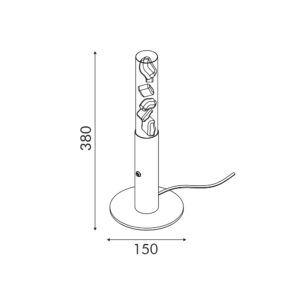 OASIS-ΦΩΤΙΣΤΙΚΟ ΕΠΙΤΡΑΠΕΖΙΟ ΑΜΜΩΔΕΣ ΛΕΥΚΟ ΑΛΟΥΜΙΝΙΟΥ LED COB 7W DIM 2700K 350LM IP20 150X150X380MM ACA – CNT7PWDIM