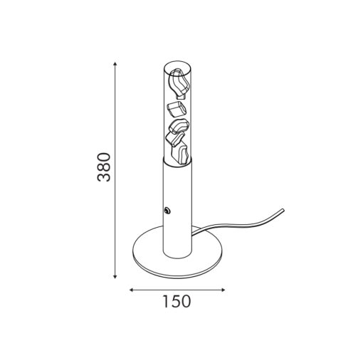 OASIS-ΦΩΤΙΣΤΙΚΟ ΕΠΙΤΡΑΠΕΖΙΟ ΑΜΜΩΔΕΣ ΛΕΥΚΟ ΑΛΟΥΜΙΝΙΟΥ LED COB 7W DIM 2700K 350LM IP20 150X150X380MM ACA – CNT7PWDIM