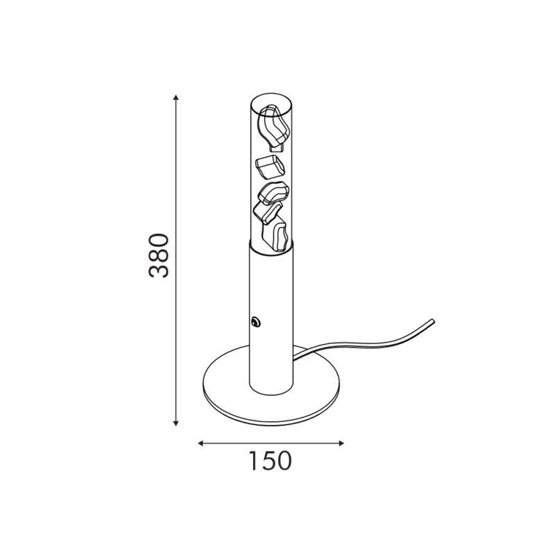 OASIS-ΦΩΤΙΣΤΙΚΟ ΕΠΙΤΡΑΠΕΖΙΟ ΑΜΜΩΔΕΣ ΛΕΥΚΟ ΑΛΟΥΜΙΝΙΟΥ LED COB 7W DIM 2700K 350LM IP20 150X150X380MM ACA – CNT7PWDIM