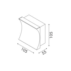 CHESSY-ΦΩΤΙΣΤΙΚΟ ΕΠΙΤΟΙΧΟ ΑΜΜΩΔΕΣ ΛΕΥΚΟ ΑΛΟΥΜΙΝΙΟΥ LED SMD 7W CCT 350LM IP20 105X105X55MM ACA – CNW7WCCT