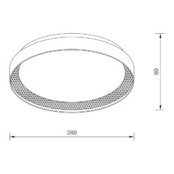 Sun Light ΦΩΤΙΣΤΙΚΟ ΟΡΟΦΗΣ LED – ΠΛΑΦΟΝΙΕΡΑ LUCIA-400-SLV