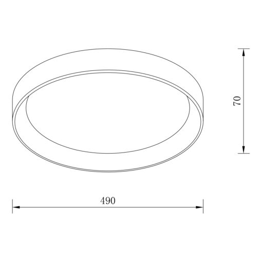 Sun Light ΦΩΤΙΣΤΙΚΟ ΟΡΟΦΗΣ LED – ΠΛΑΦΟΝΙΕΡΑ NOOR-500-BK