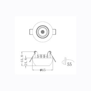 Sun Light ΣΠΟΤ ΦΩΤΙΣΤΙΚΟ ΗΜΙΧΩΝΕΥΤΟ-ΚΩΔ. CONO-55