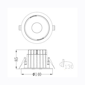 Sun Light ΣΠΟΤ ΦΩΤΙΣΤΙΚΟ ΧΩΝΕΥΤΟ-ΚΩΔ. GETTI-130