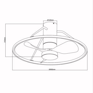 Sun Light HAUT – Ανεμιστήρας Οροφής με Φως και Τηλεχειριστήριο