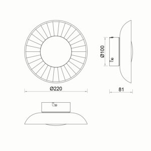 Sun Light IRIDA – Γυάλινο Επιτοίχιο Φωτιστικό – Απλίκα σε Ροζ Χρώμα