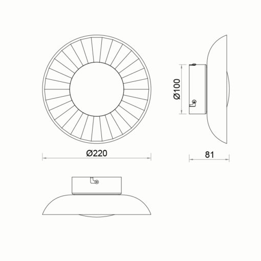 Sun Light IRIDA – Γυάλινο Επιτοίχιο Φωτιστικό – Απλίκα σε Ροζ Χρώμα