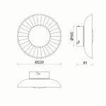 Sun Light IRIDA – Γυάλινο Επιτοίχιο Φωτιστικό – Απλίκα σε Μελί Χρώμα