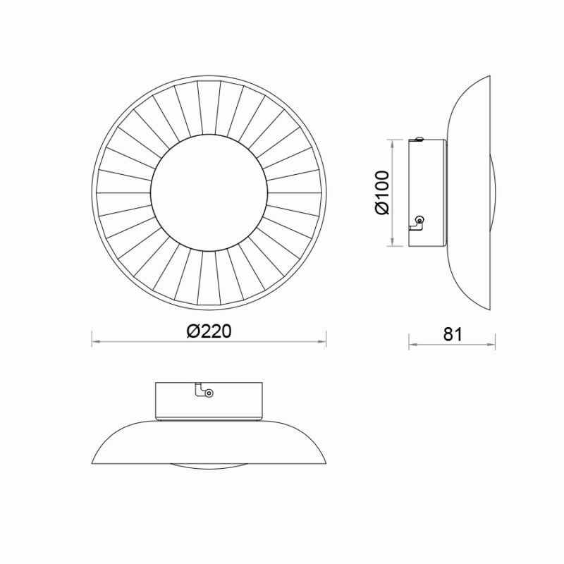Sun Light IRIDA – Γυάλινο Επιτοίχιο Φωτιστικό – Απλίκα σε Μπλε Χρώμα