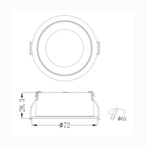 Sun Light ΣΠΟΤ ΦΩΤΙΣΤΙΚΟ ΧΩΝΕΥΤΟ-ΚΩΔ. MIDEA-65