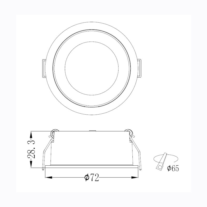 Sun Light ΣΠΟΤ ΦΩΤΙΣΤΙΚΟ ΧΩΝΕΥΤΟ-ΚΩΔ. MIDEA-65