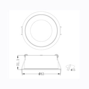 Sun Light ΣΠΟΤ ΦΩΤΙΣΤΙΚΟ ΧΩΝΕΥΤΟ-ΚΩΔ. MIDEA-75