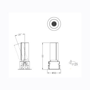 Sun Light ΣΠΟΤ ΦΩΤΙΣΤΙΚΟ ΧΩΝΕΥΤΟ-ΚΩΔ. OGIO-25-D