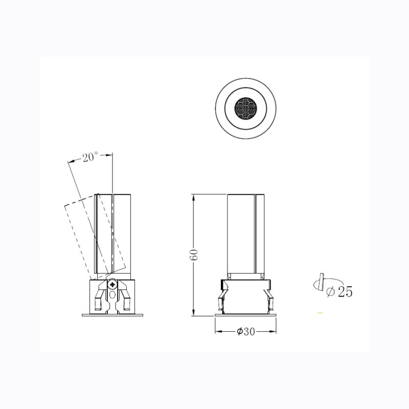 Sun Light ΣΠΟΤ ΦΩΤΙΣΤΙΚΟ ΧΩΝΕΥΤΟ-ΚΩΔ. OGIO-25-D