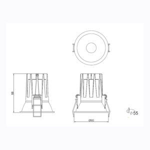 Sun Light ΣΠΟΤ ΦΩΤΙΣΤΙΚΟ ΧΩΝΕΥΤΟ-ΚΩΔ. TITO-55