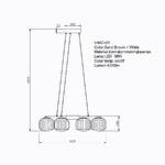 Sun Light ΚΡΕΜΑΣΤΟ 6ΦΩΤΟ ΦΩΤΙΣΤΙΚΟ ΟΡΟΦΗΣ-ΚΩΔ. VINO-6R