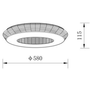 Sun Light ΟΡΟΦΗΣ ΦΩΤΙΣΤΙΚΟ LED-ΠΛΑΦΟΝΙΕΡΑ-ΚΩΔ. ZEUS-60-BK