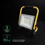 LED Προβολέας Εργασίας 50W V-TAC Cree Chip Μαύρος με Κίτρινη Βάση IP65 5000lm Φυσικό 4000K 3m Καλώδιο 6yrs Wty – 242186VT