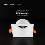 GU10 Fitting Aluminum Deep Anti Glare Square White V-TAC 24224VT