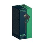 Φωτιστικό Σποτ Κήπου Καρφωτό Αλουμινίου GU10 Μαύρο IP65 V-TAC 24227VT