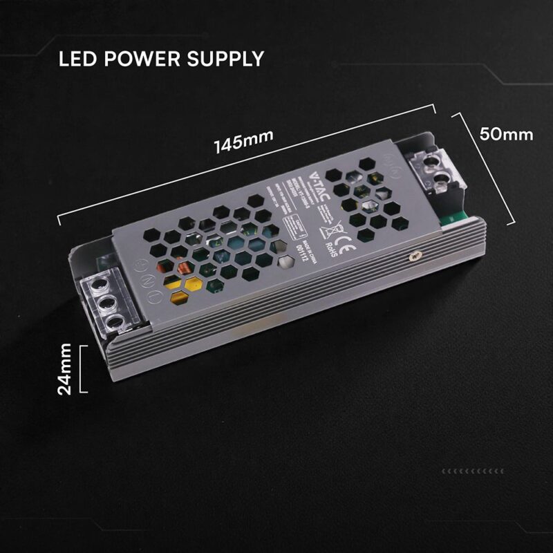 SLIM Power Supply – 60W 12V 5A IP20 V-TAC 24255VT