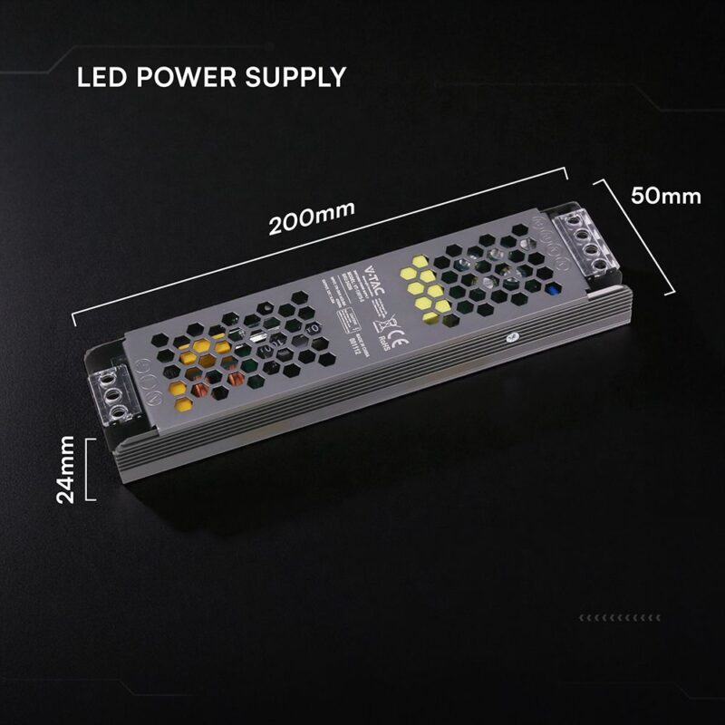 SLIM Power Supply – 75W 12V 6.25A IP20 V-TAC 24256VT
