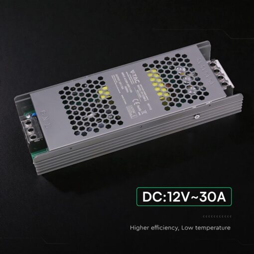 Τροφοδοτικό SLIM για LED 360W 24V 15A IP20 Μεταλλικό V-TAC 24261VT