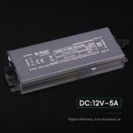 Τροφοδοτικό V-TAC για LED 60W 12V 5A IP67 Αδιάβροχο Μεταλλικό 24263VT