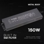 Τροφοδοτικό V-TAC για LED 150W 12V 12.5A IP67 Αδιάβροχο Μεταλλικό 24265VT