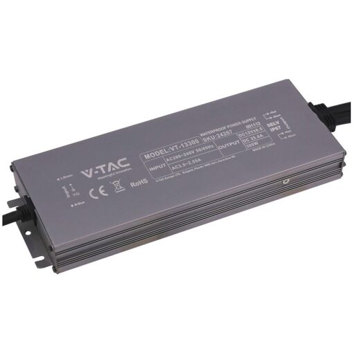 Τροφοδοτικό V-TAC για LED 300W 12V 25A IP67 Αδιάβροχο Μεταλλικό 24267VT