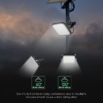 30W LED Ηλιακός Προβολέας Μαύρος CCT 3000lm IP65 με Ανιχνευτή Κίνησης & Τηλεχειριστήριο V-TAC 24277VT