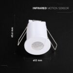 Χωνευτός Ανιχνευτής Κίνησης Λευκός V-TAC 5yrs Wty 24355VT