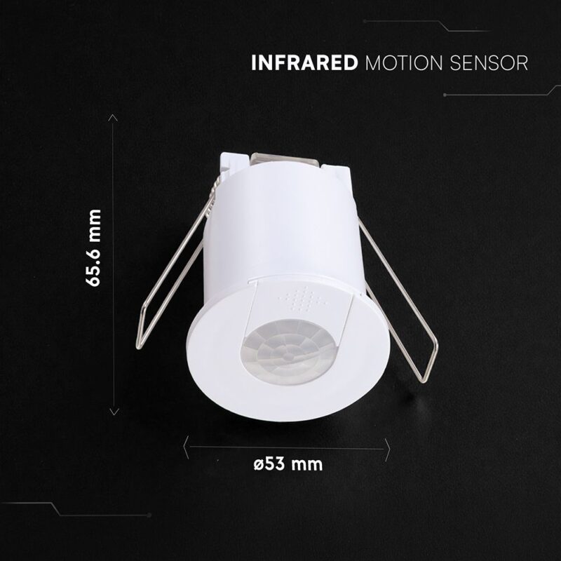 Χωνευτός Ανιχνευτής Κίνησης Λευκός V-TAC 5yrs Wty 24355VT