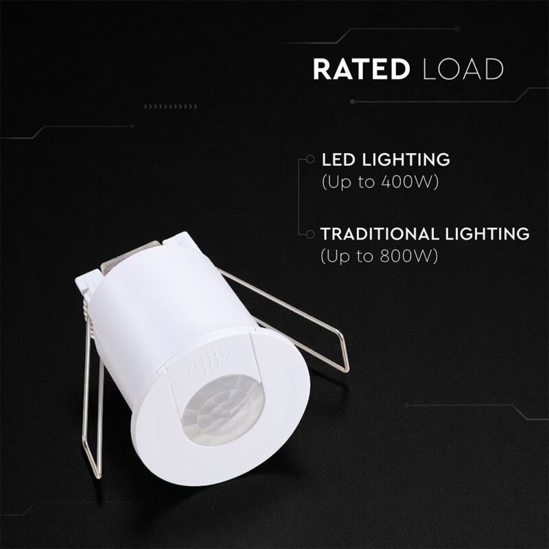 Χωνευτός Ανιχνευτής Κίνησης Λευκός V-TAC 5yrs Wty 24355VT