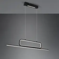 Κρεμαστό Φωτιστικό Trio Lighting  LED 38W Μαύρο Ματ Μεταλλικό Step Dimmable 4500lm  3000K – 327210332