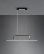 Κρεμαστό Φωτιστικό Trio Lighting  LED 38W Μαύρο Ματ Μεταλλικό Step Dimmable 4500lm  3000K – 327210332