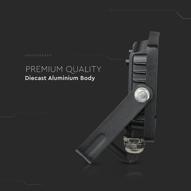 LED Προβολέας 10W V-TAC Samsung Chip Μαύρος Αδιάβροχος IP65 Φυσικό Λευκό 4000K – 425