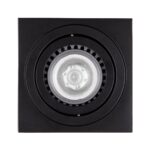 GloboStar® AKIRA 60621 Επιφανειακό Κινούμενο Τετράγωνο Φωτιστικό Σποτ Αλουμινίου με Ντουί GU10 AC 220-240V IP44 Μ8 x Π8 x Υ10cm – Μαύρο – 5 Years Warranty